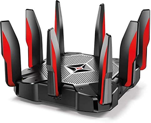 TP-Link AC5400 Tri Band Gaming Router â MU-MIMO, 1.8GHz Quad-Core 64-bit CPU, Game First Priority, Link Aggregation, 16GB Storage, Airtime Fairness, Secured Wifi, Works with Alexa (Archer C5400X): Computers & Accessories