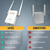 Superboost WiFi Extender Signal Booster Long Range up to 2500 FT, 300 MBPS Wireless Internet Amplifier - Covers 15 Devices with 2 External Advanced Antennas, 5 Working Modes, LAN/Ethernet (White): Computers & Accessories